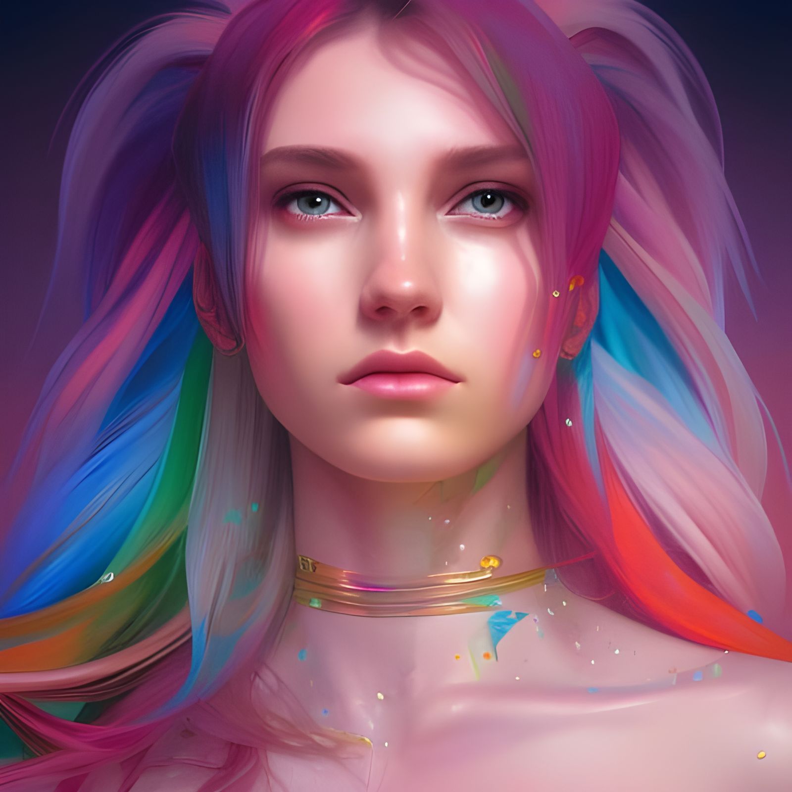 Emo-rainbow teen - AI Generated Artwork - NightCafe Creator