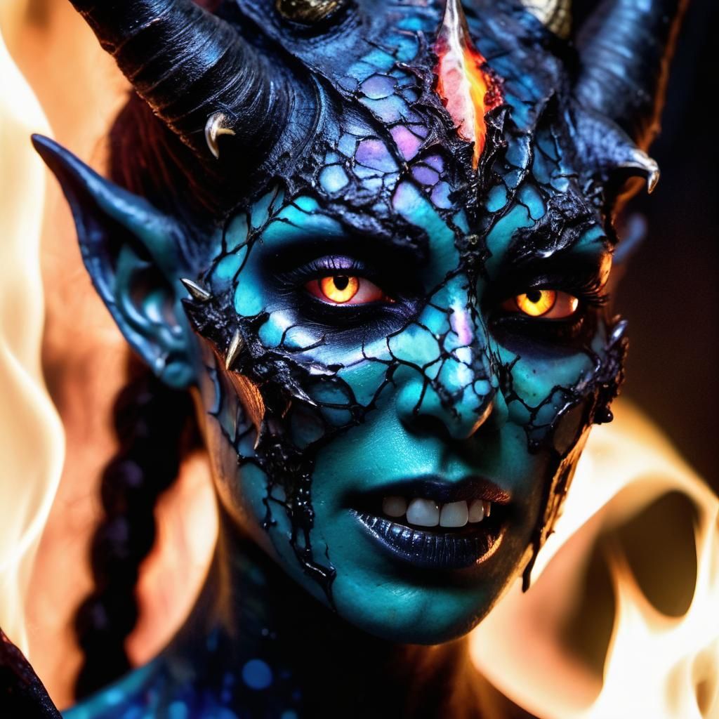 Nightmarish demoness - AI Generated Artwork - NightCafe Creator