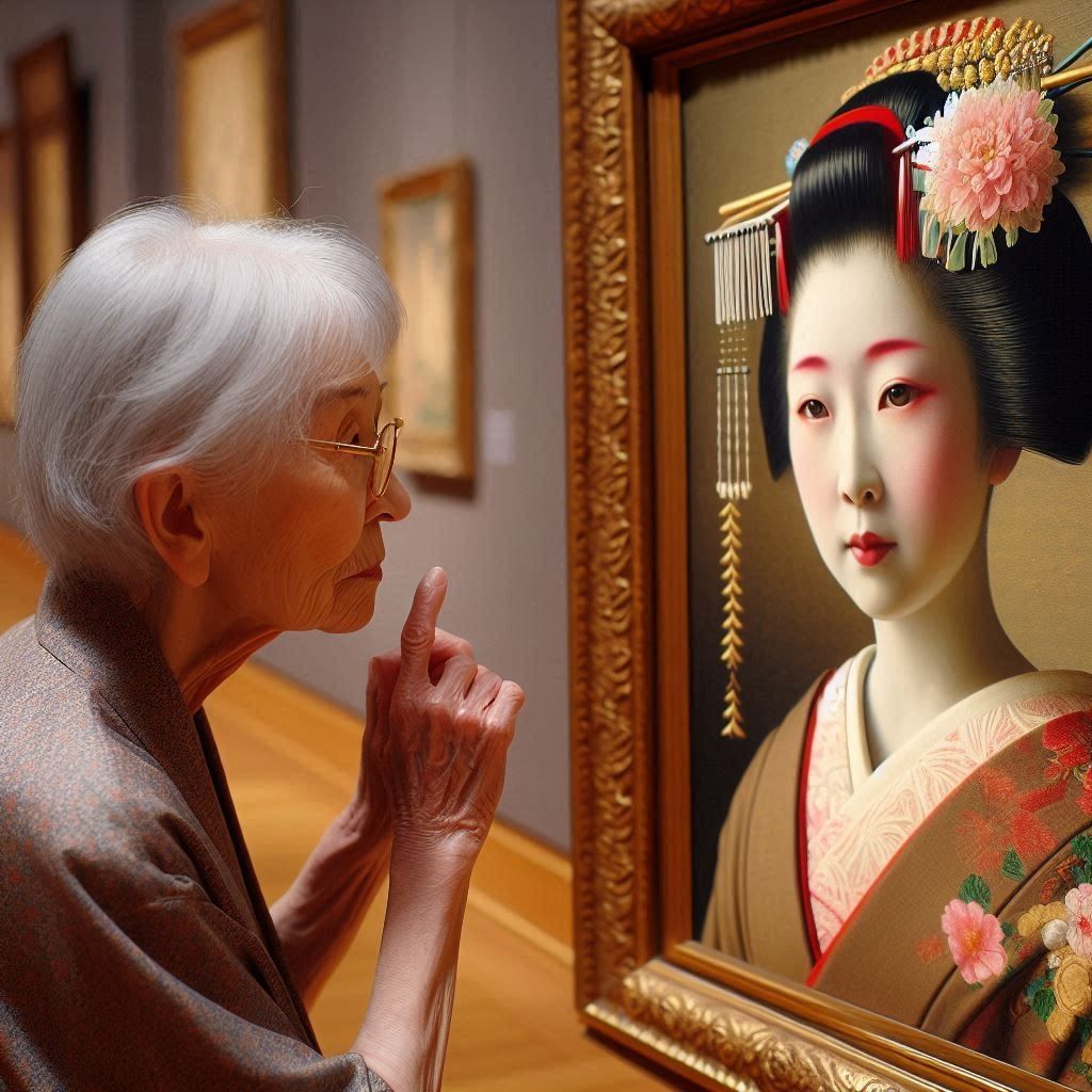 Painting of a geisha