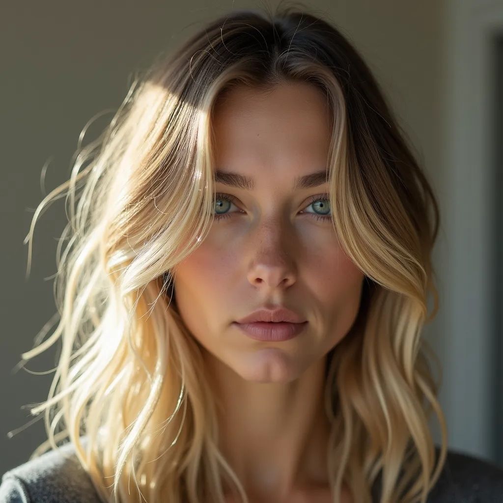 Among sunbeams that intertwine with the girl’s hair, like golden threads in the fabric of life, her smile becomes a pris...