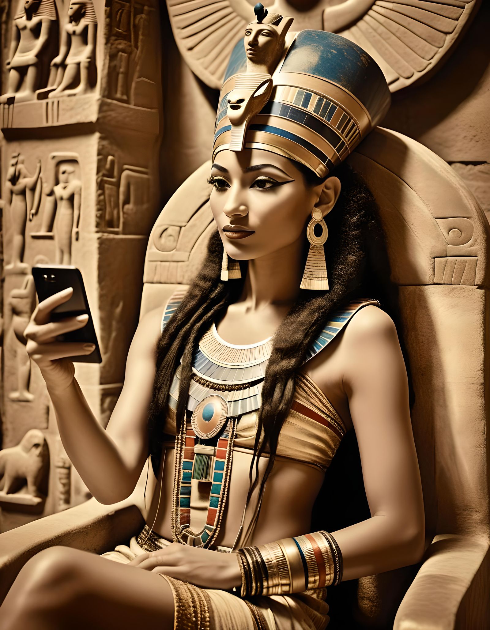 Nefertiti's Boredom  by @Mushroom Man