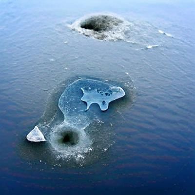 Giant amoeba on ice
