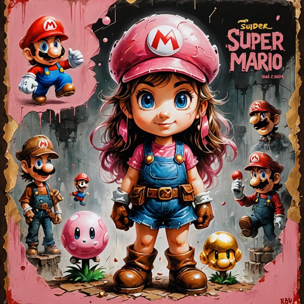 The Pink Super Maria   by @Wasgij