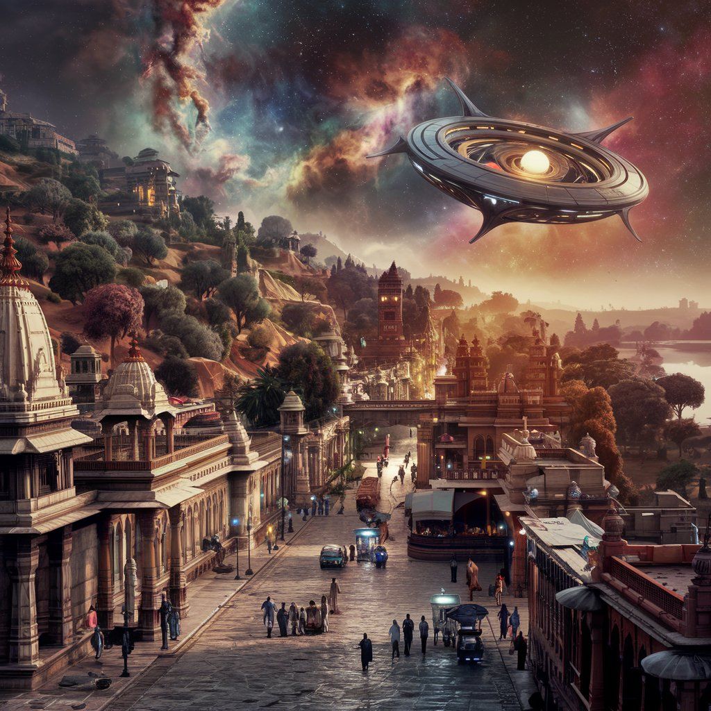 A space city in the future