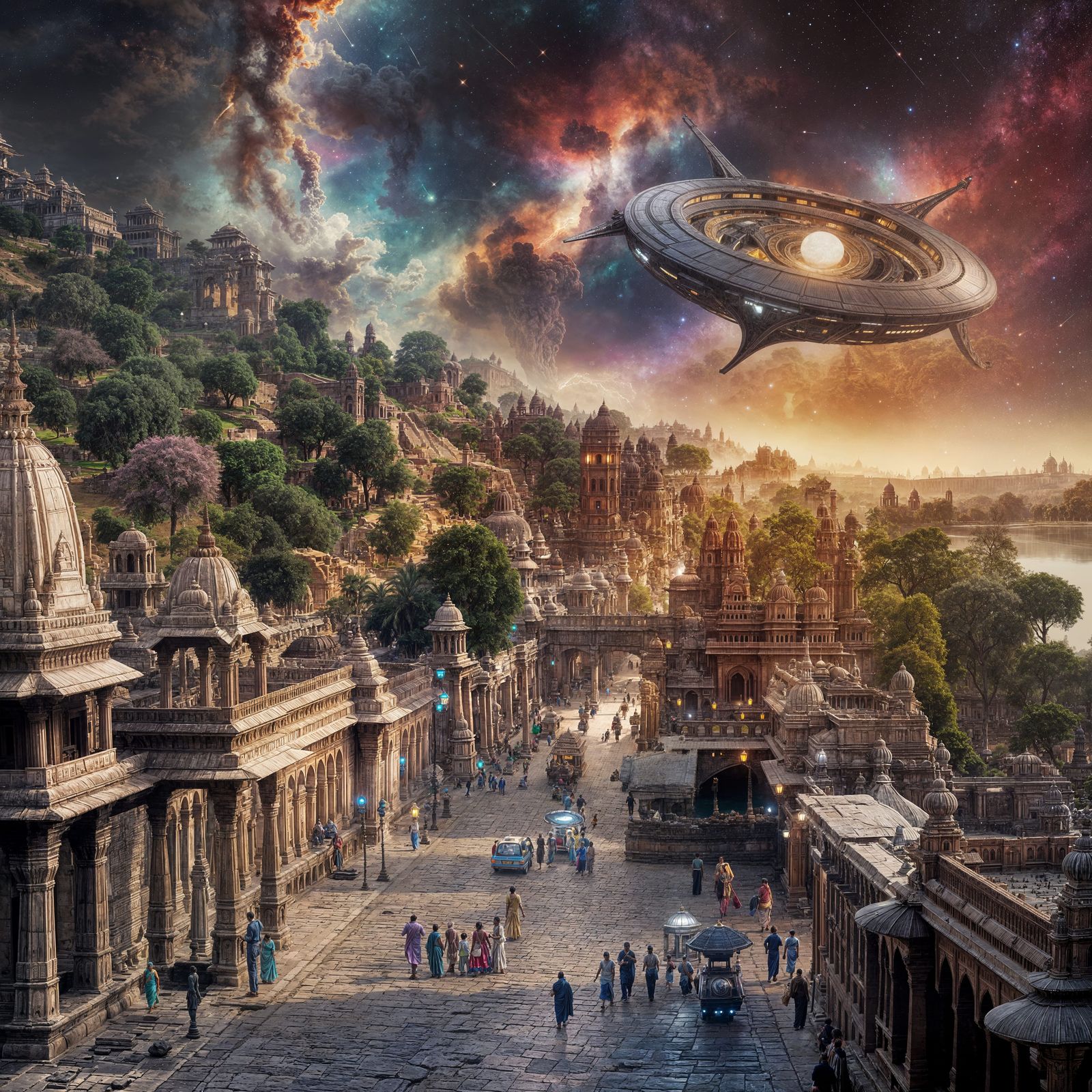 A space city in the future