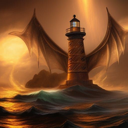 lighthouse storm