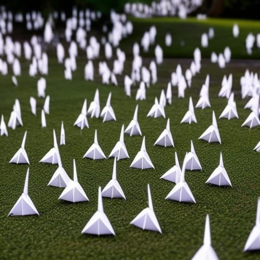 Origami Cranes Gather