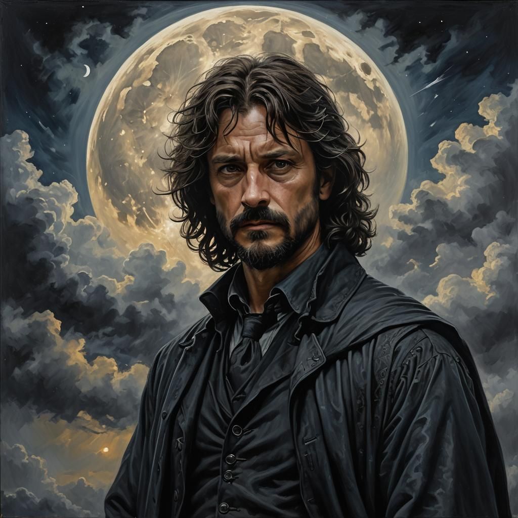 Portrait of Sirius Black, hyperrealistic insanely detailed p...