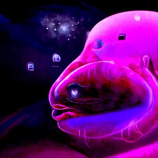Blobfish looking at screen