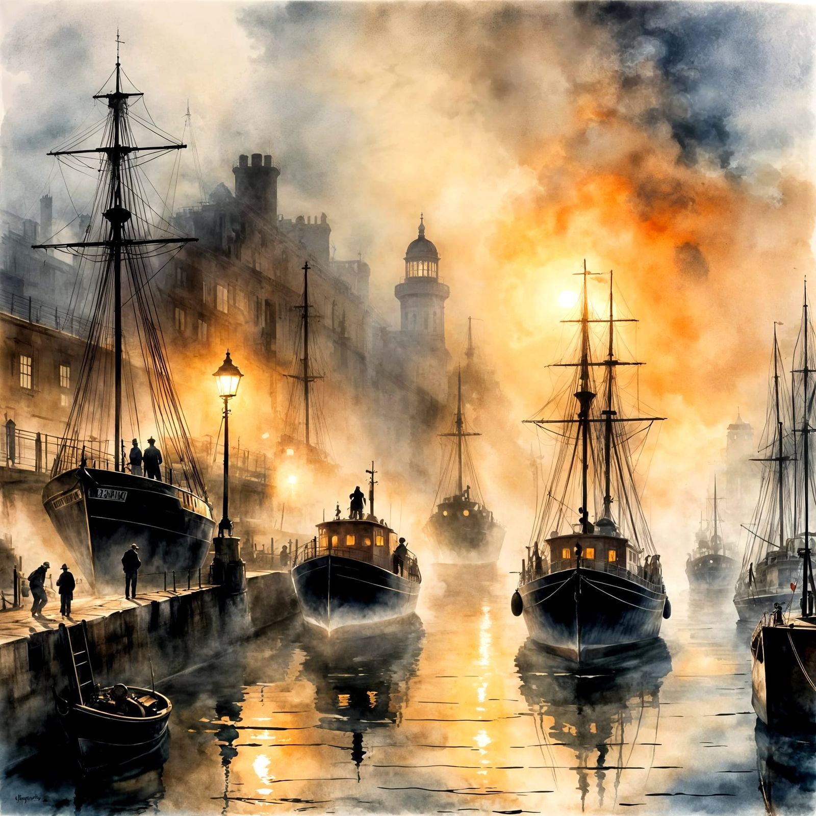 Harbor mist  by @OneMich01