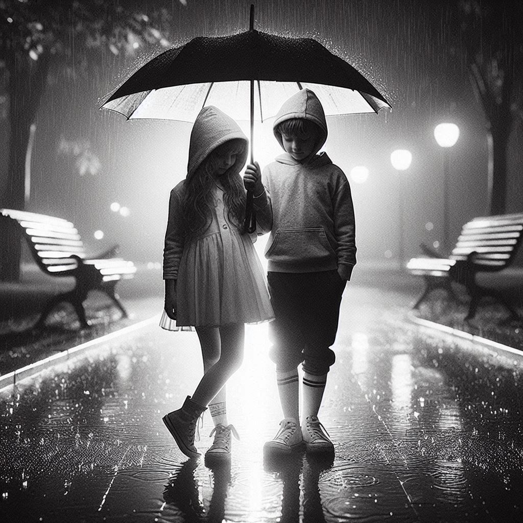 Sharing the umbrella 2