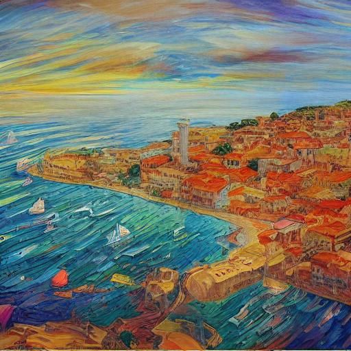 Ancient Greece and Rome Map in Expressionist Style