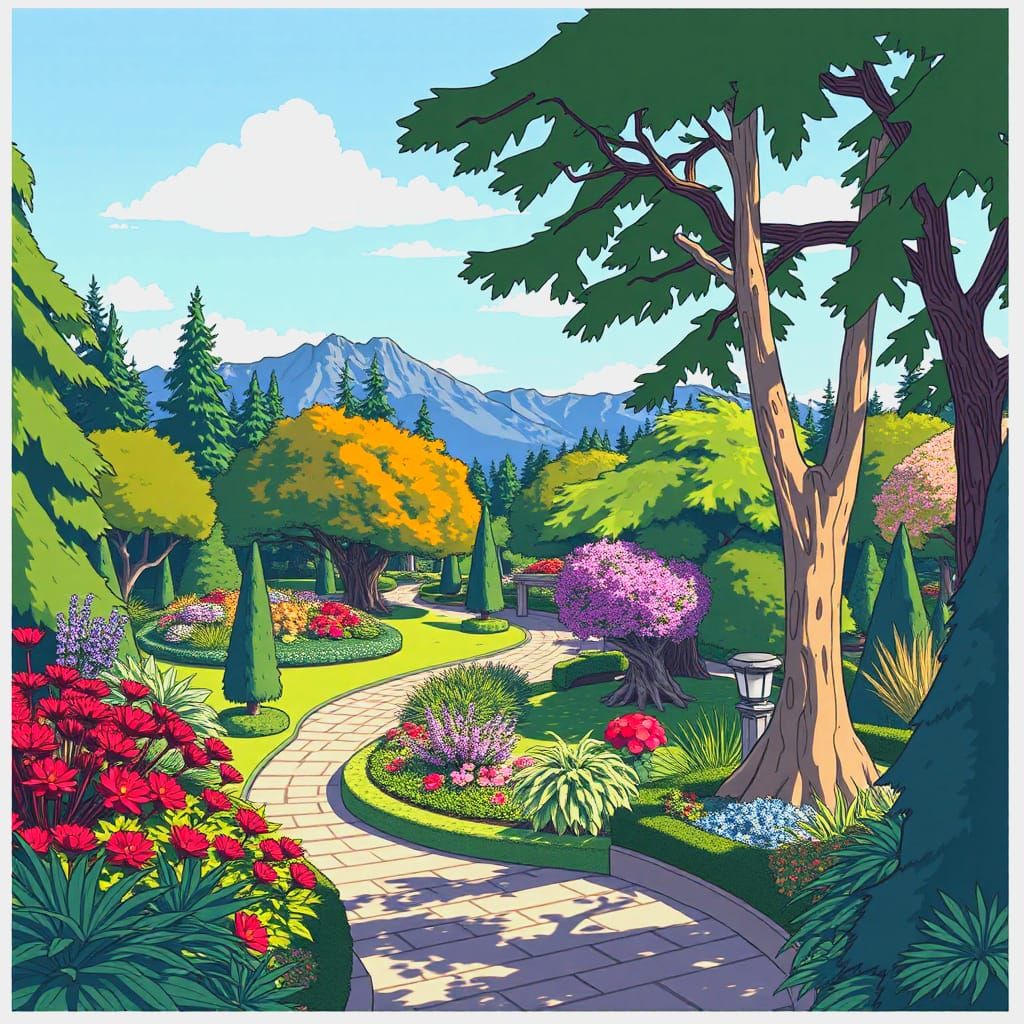 Cell Shaded Flower Garden