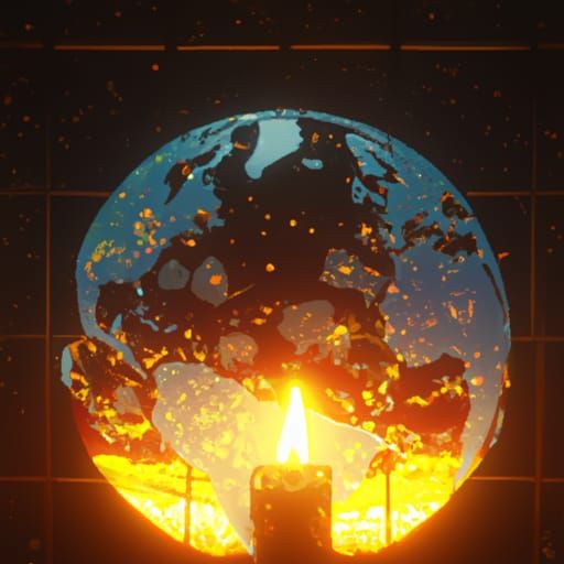 World is a burning candle