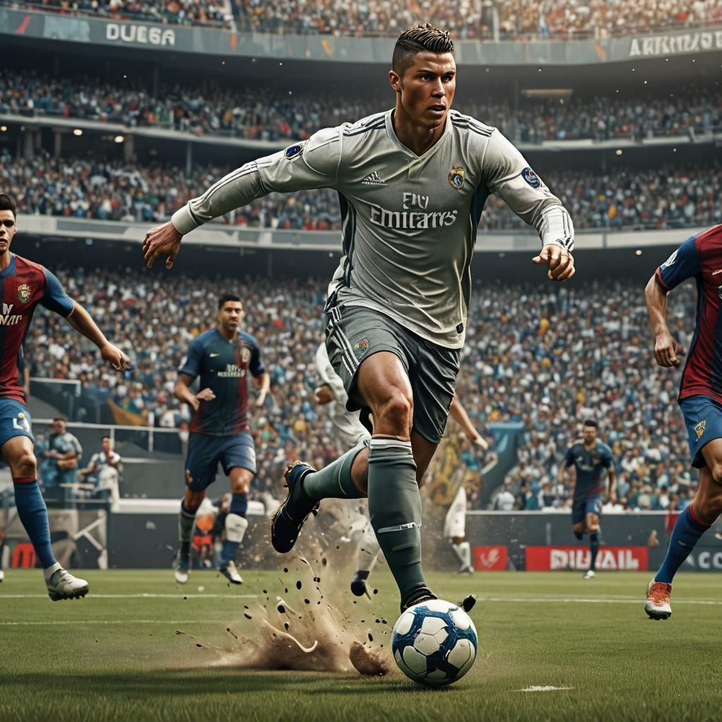 Ronaldo playing soccer