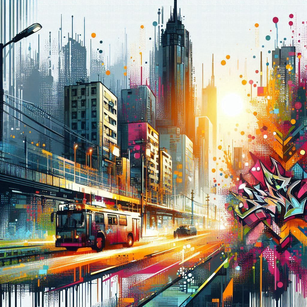 Urban Beats in Digital Graffiti