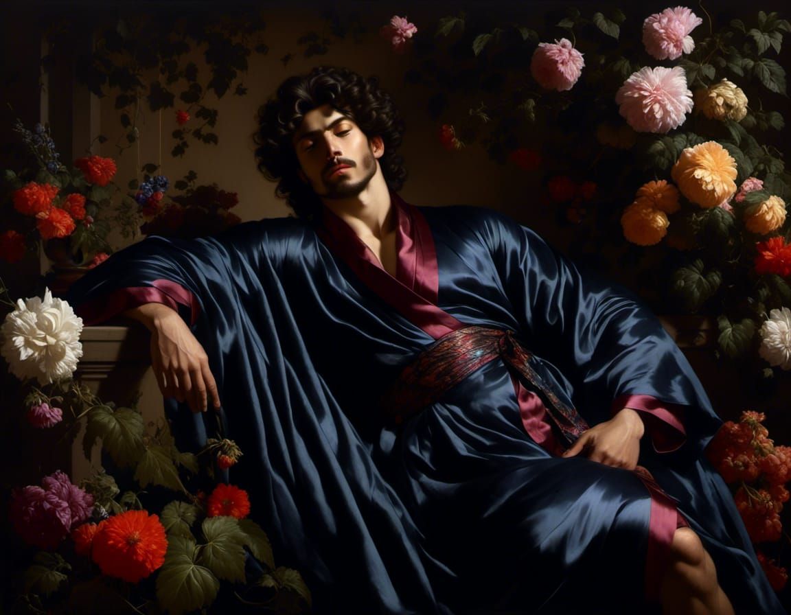 Man in Silk Robe, Baroque Style