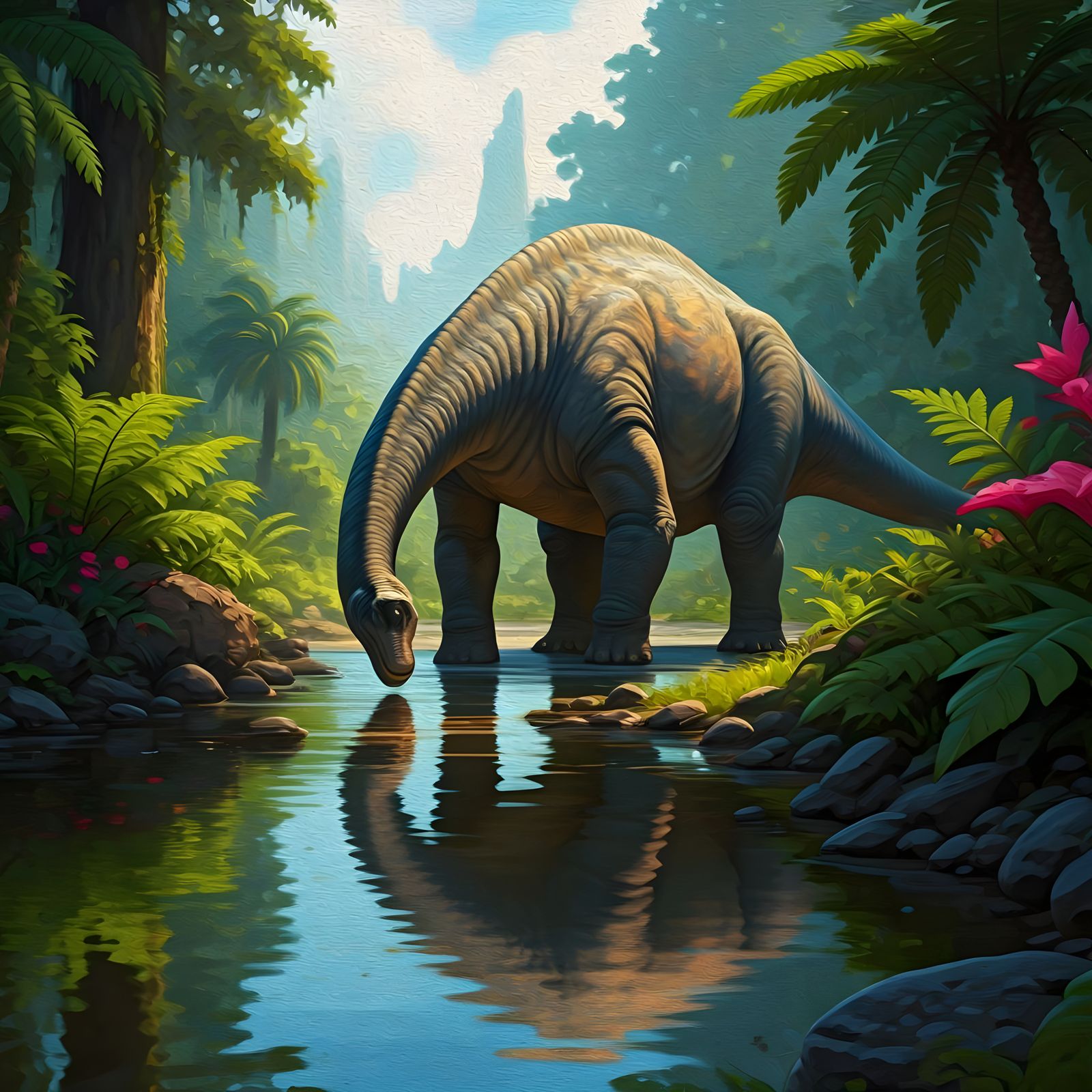 A Gentle Giant Brachiosaurus  by @GrizzMum