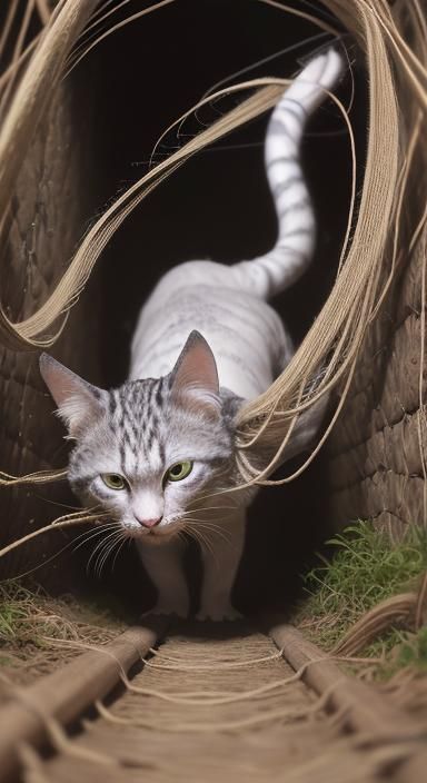 Through yarn tunnels they weave, a tangled mess
Milk pit sto...