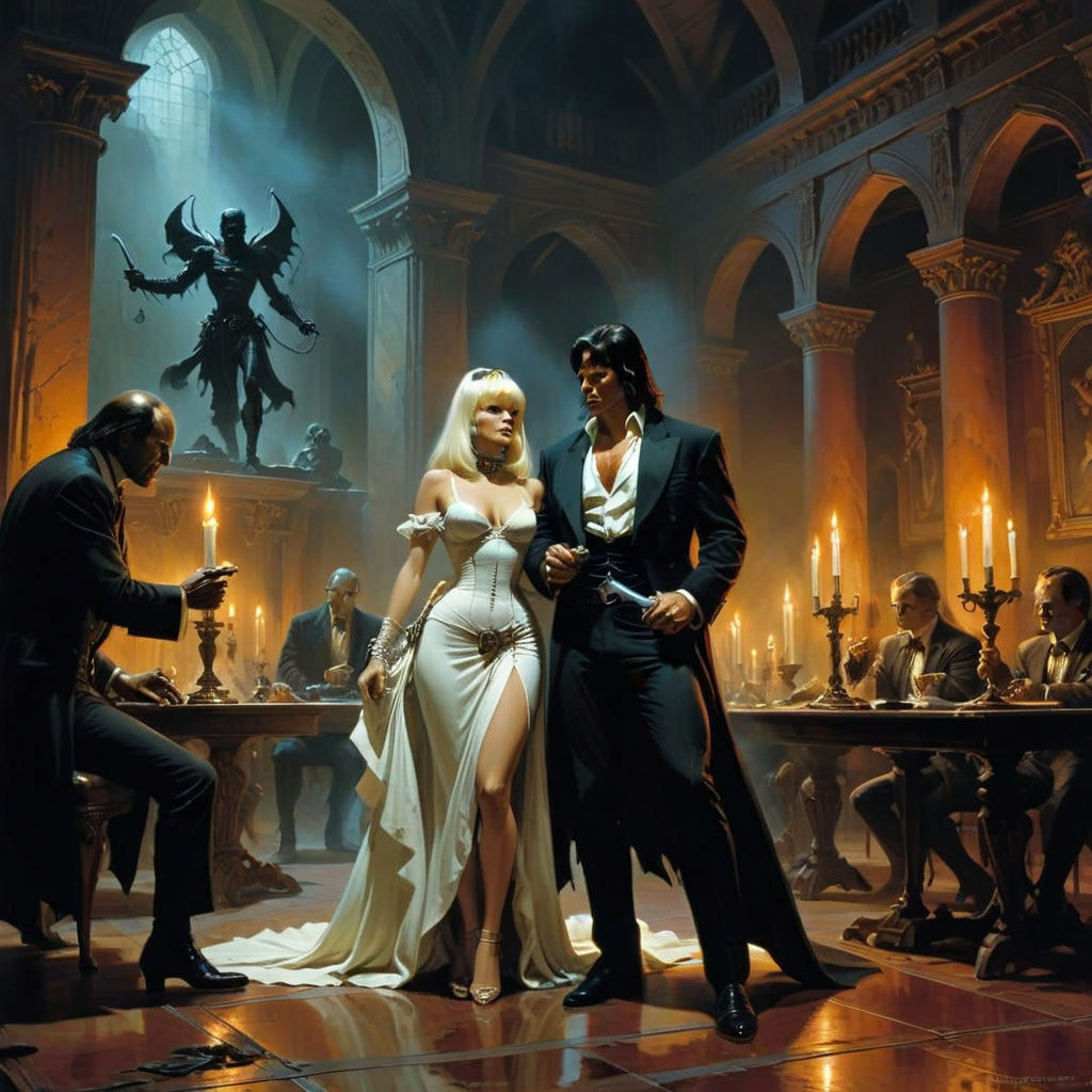 Dark Fantasy Minstrels Perform in Macabre Ballroom