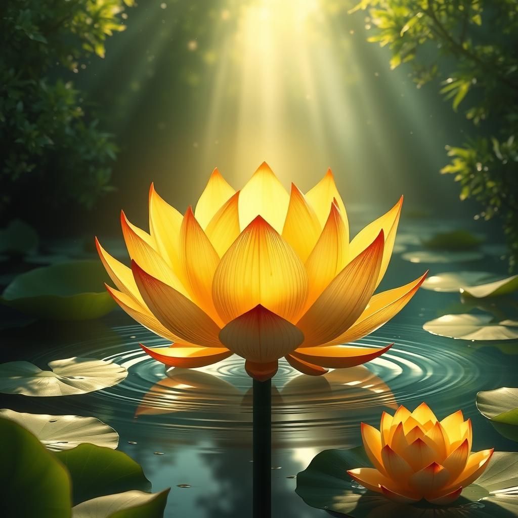 Golden lotus  by @Maulkat