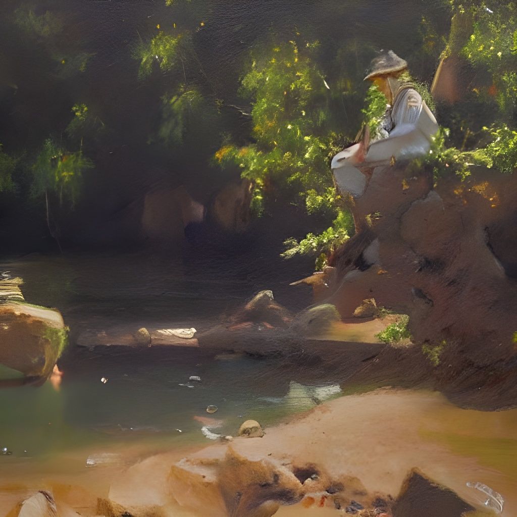Sitting at the pond