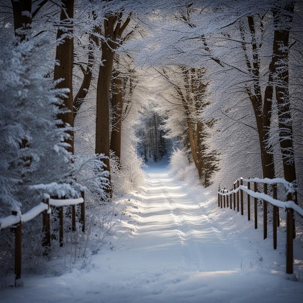 A path to a winter wonderland