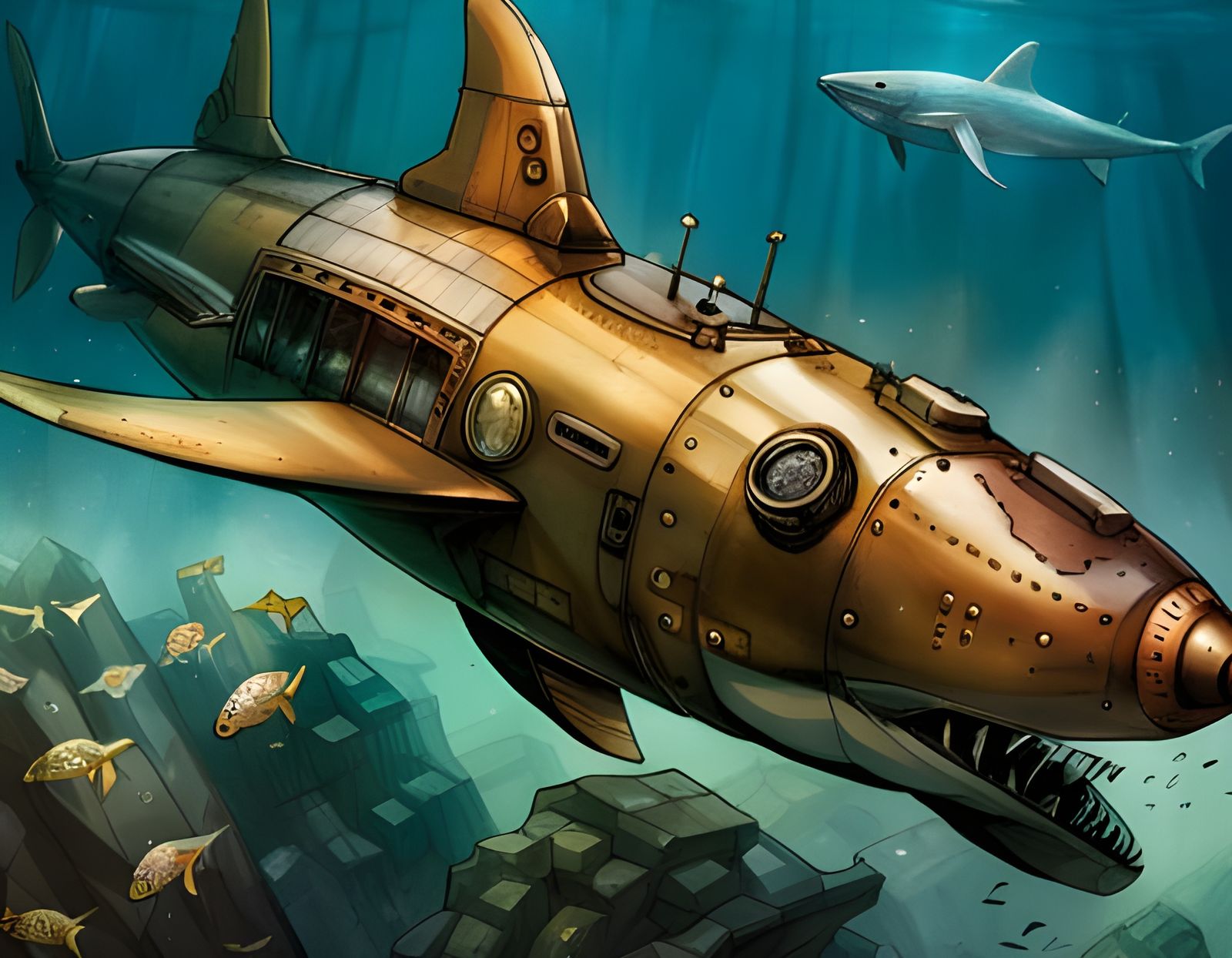 The Nemo Finder, camouflaged sub   by @undefined
