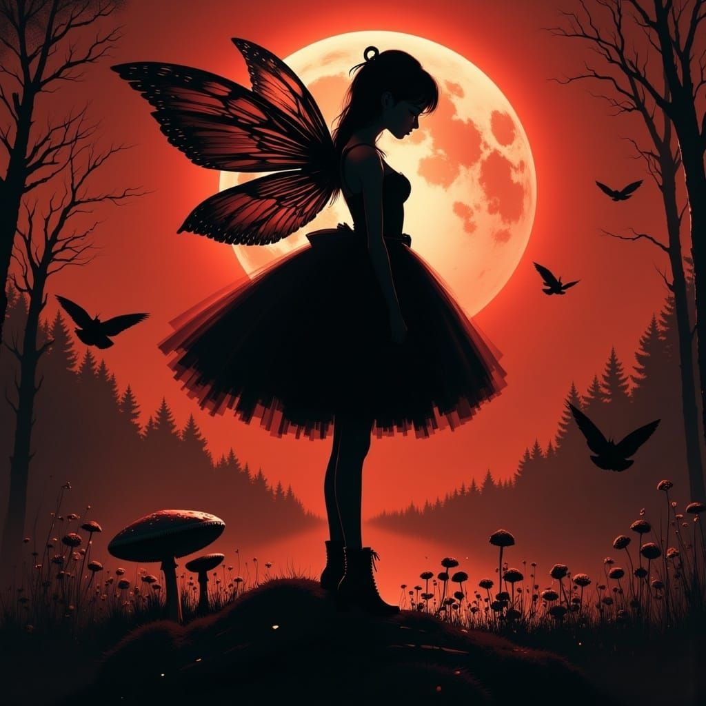 Hunter's Moon Silhouette  by @Jarveyboy