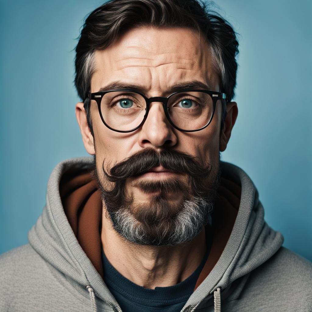 a adult male,has dark hair with a modern hairstyle,wearing g...