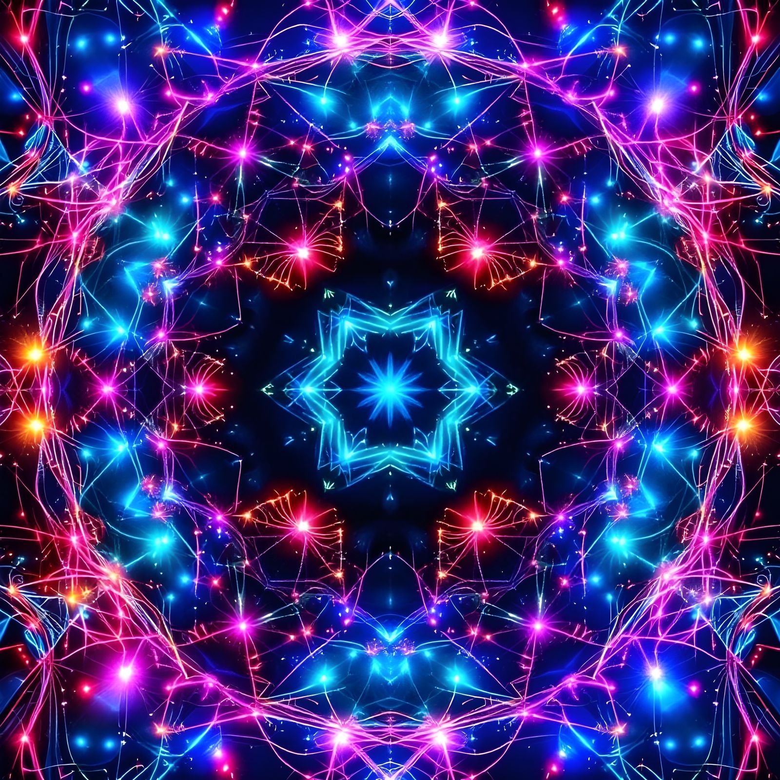 Can you see the butterflies. 
Electronic Kaleidoscope Pattern  by @Tiny Pearl Cat