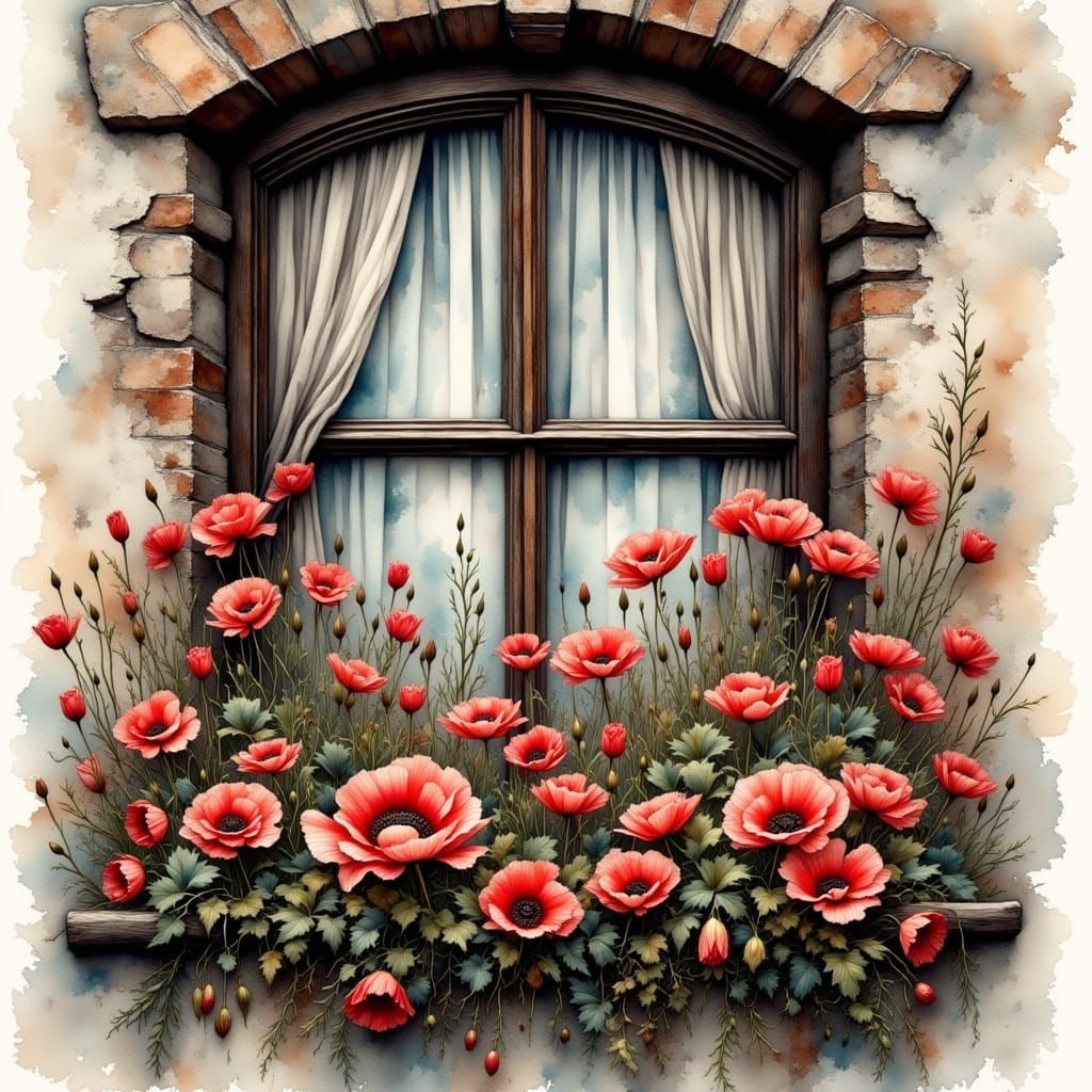 Poppy Window  by @Chickadee