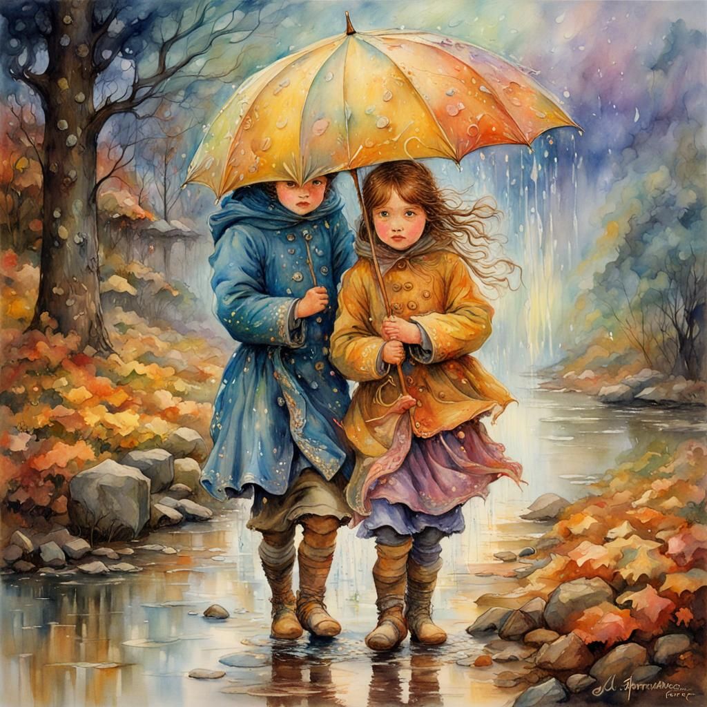 Autumnal rainy day.