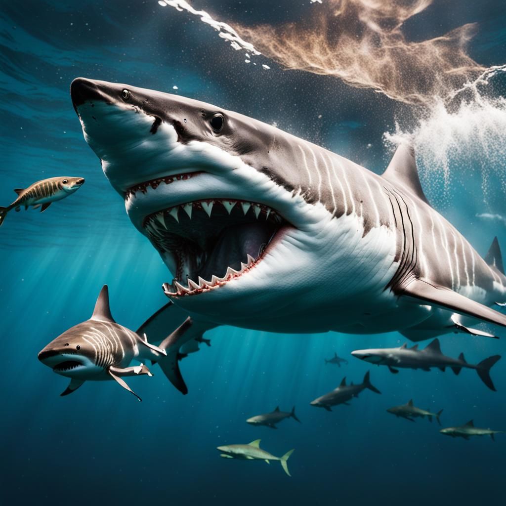 Great White - AI Generated Artwork - NightCafe Creator