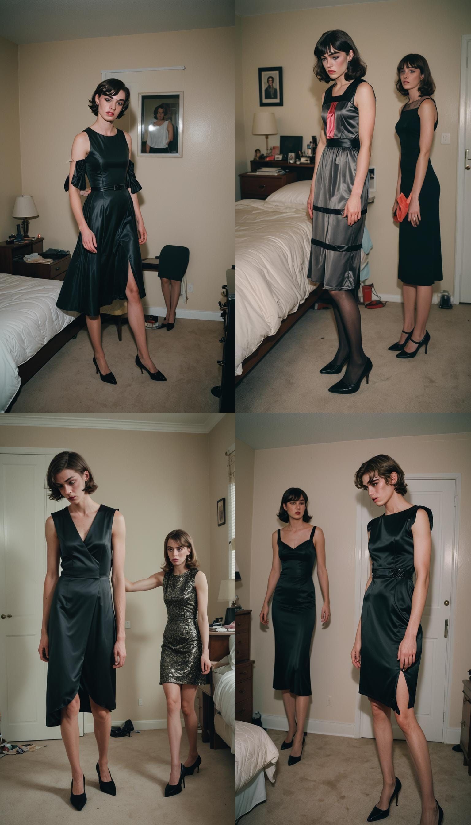 18 year Old masculine boy, short air and strong arms, gets caught crossdressing by his sister he