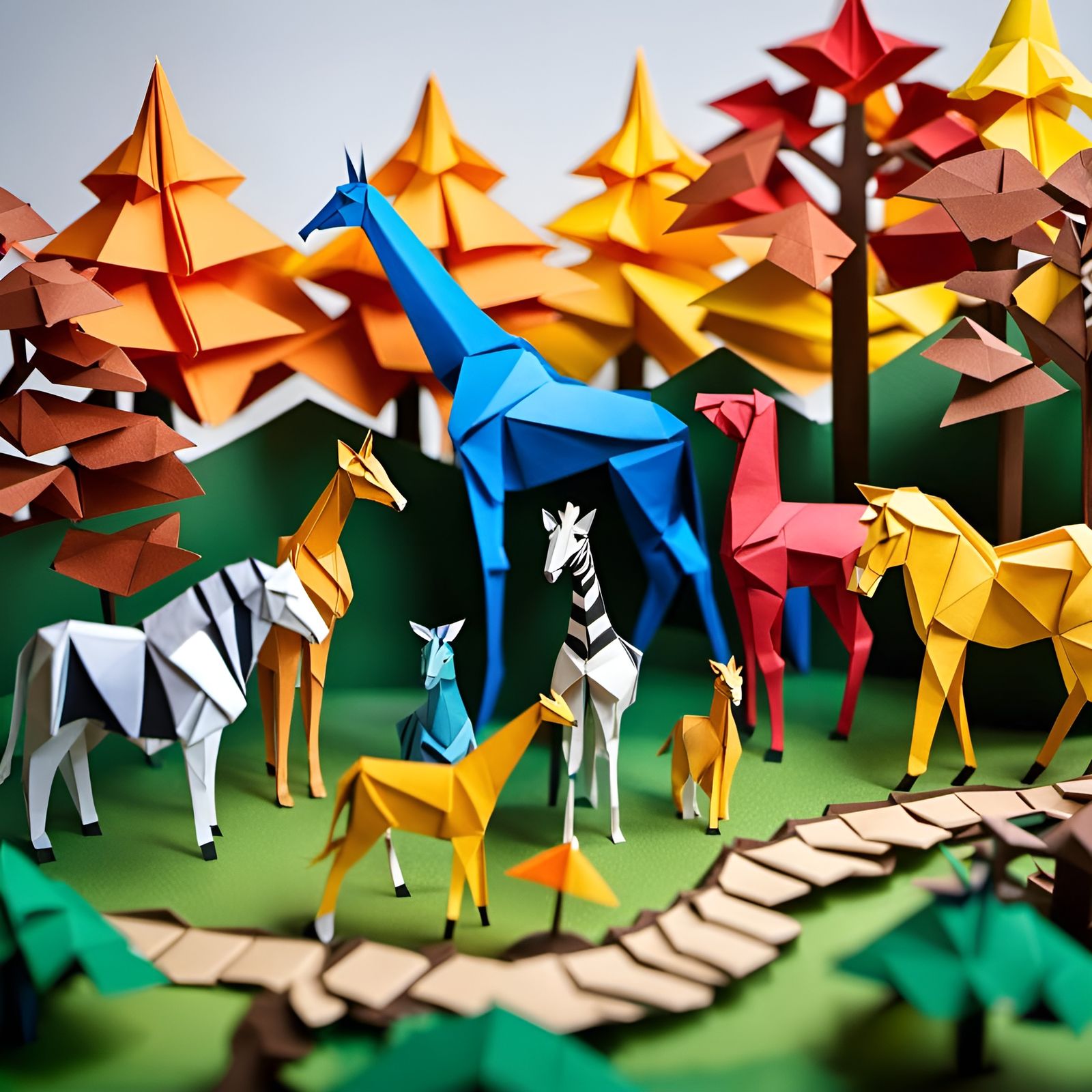 Origami Wildlife Park: We're going to the Zoo, Zoo, Zoo  by @Beps