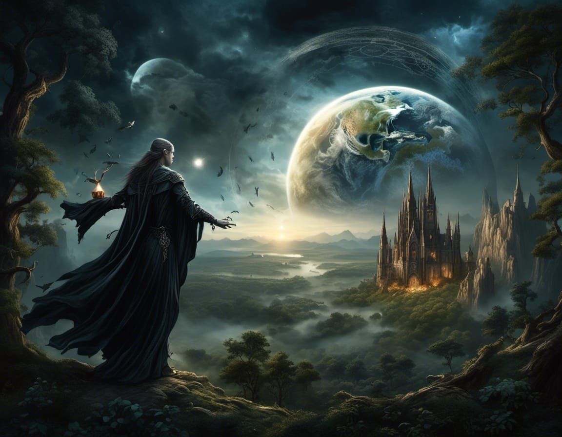 Gothic Nephilim Elf: Divine Embodiment of Death