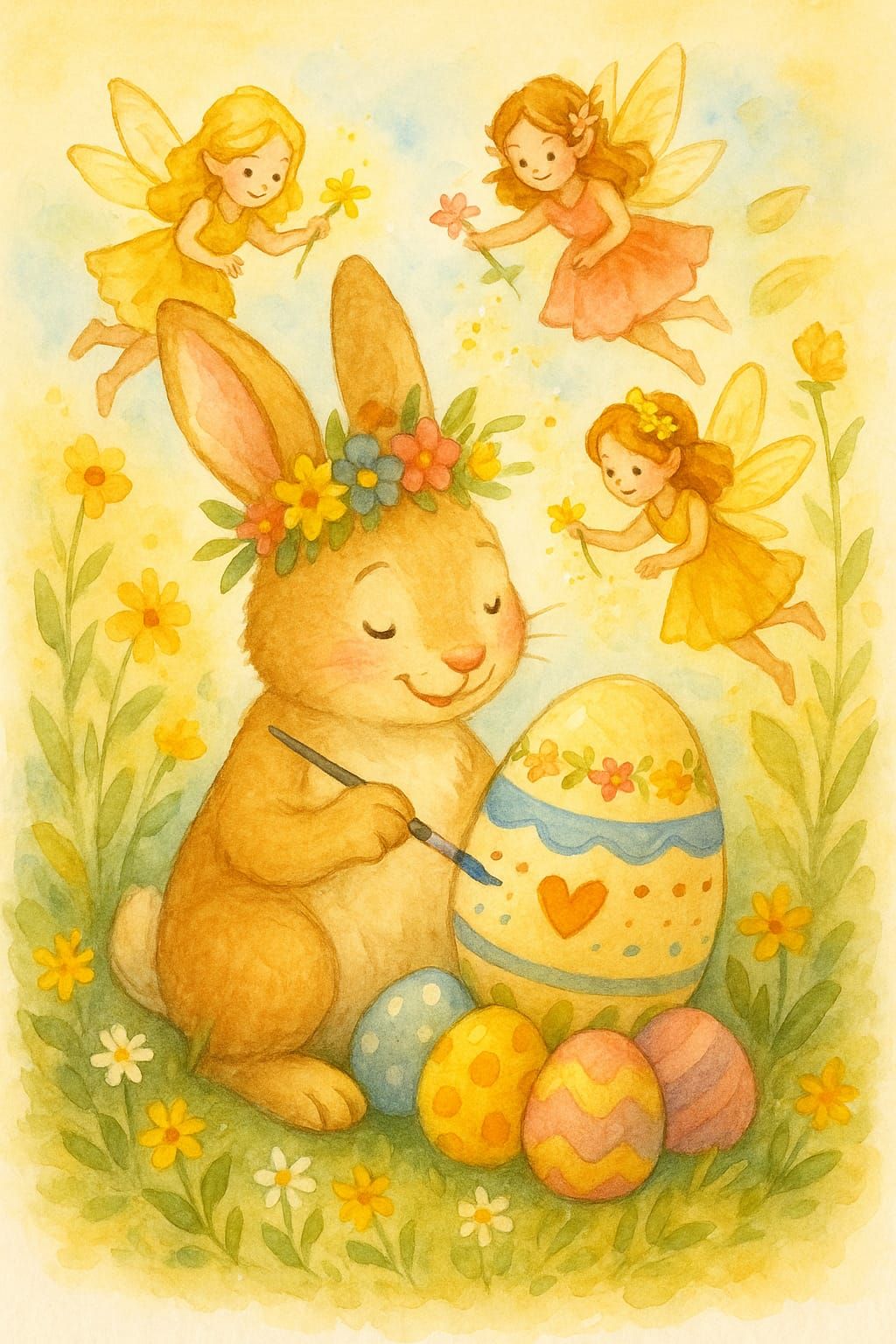 The Easter Bunny with elf helpers – CG