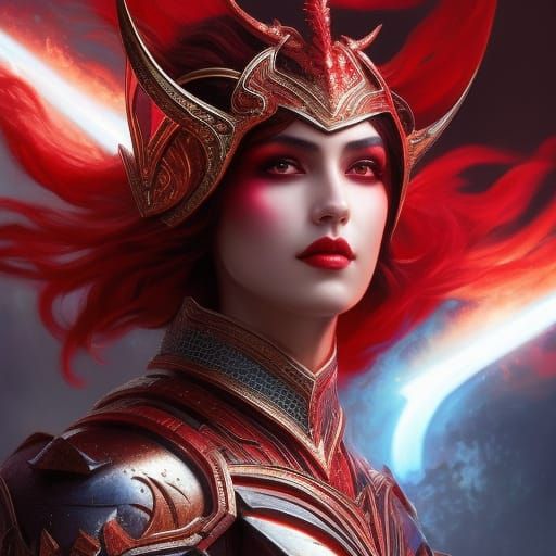 girl with dragon armor - AI Generated Artwork - NightCafe Creator