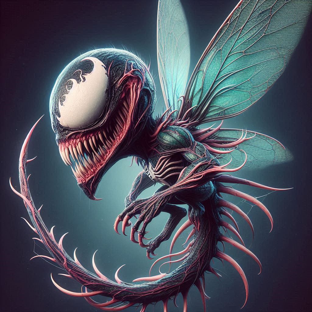 Hybrid creature of Venom and Tinker Bell