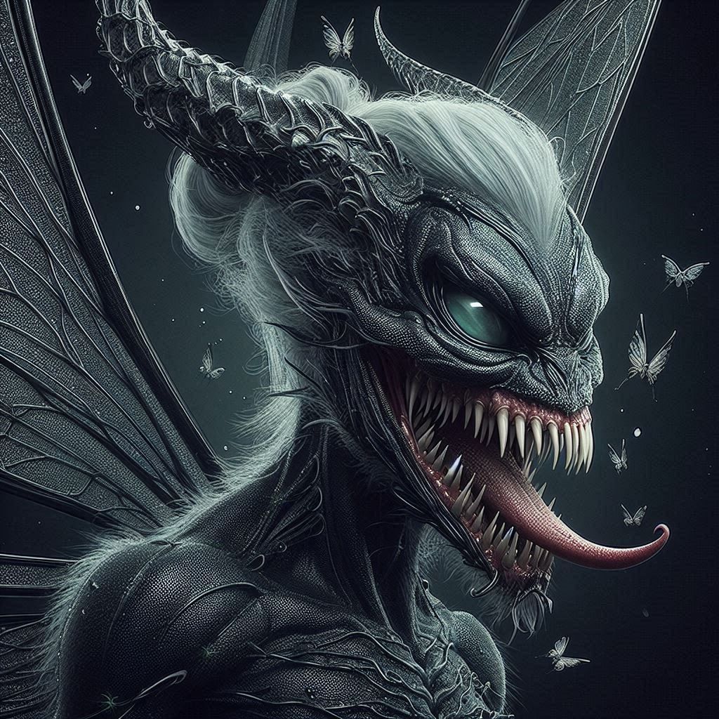 Hybrid creature of Venom and Tinker Bell