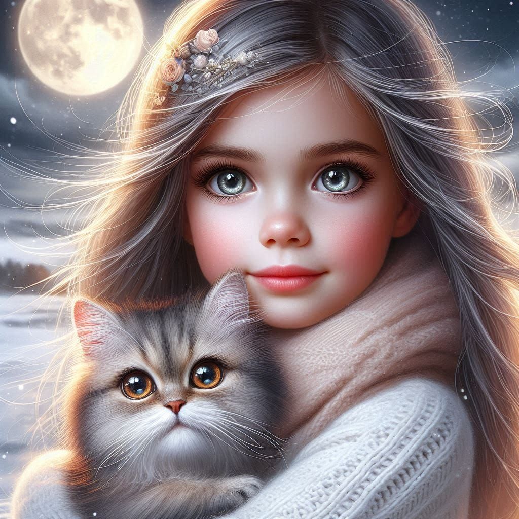 the girl and her cat