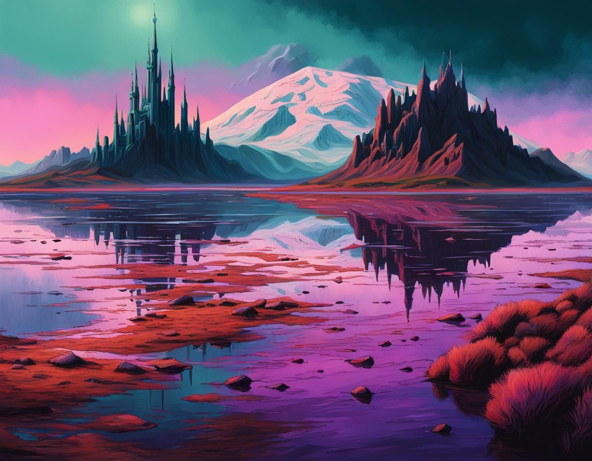 detailed matte painting Eldritch color graded expressionism