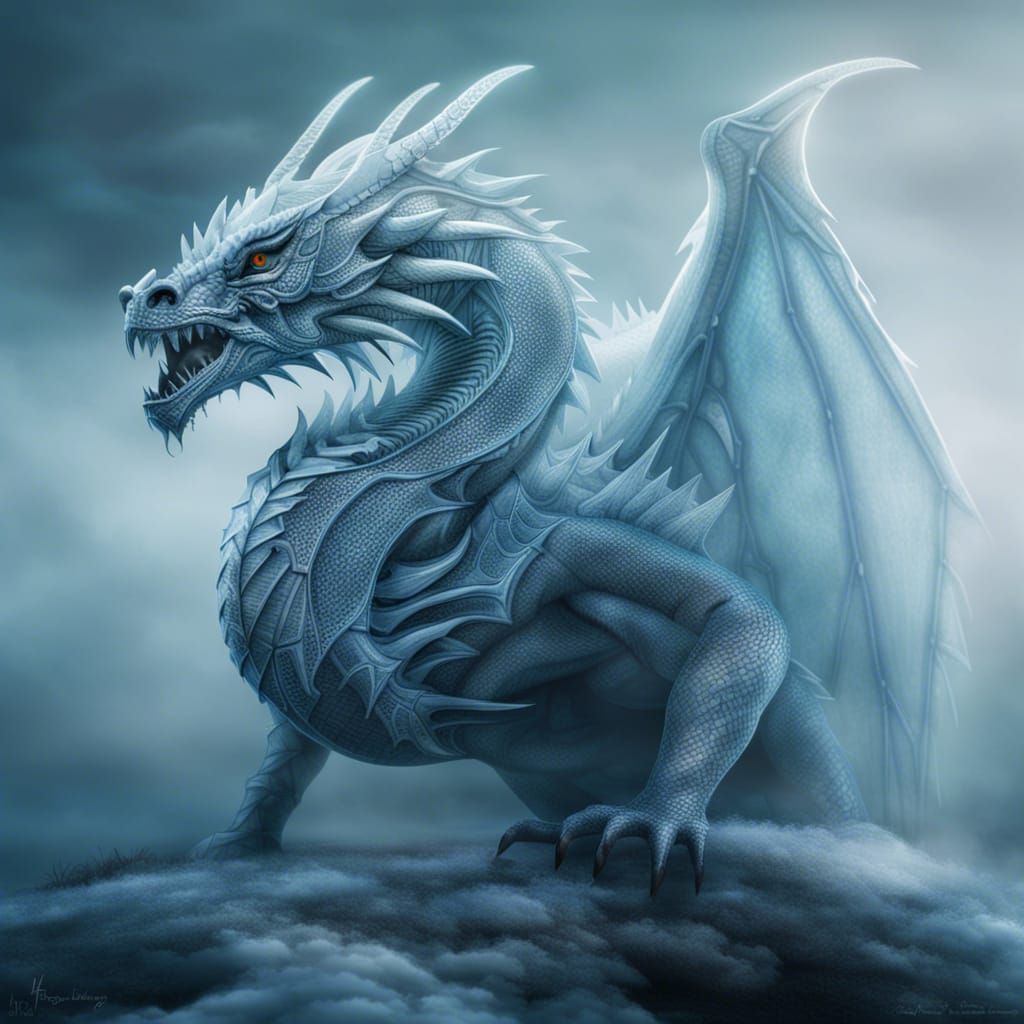 Ice dragon   by @Curtis