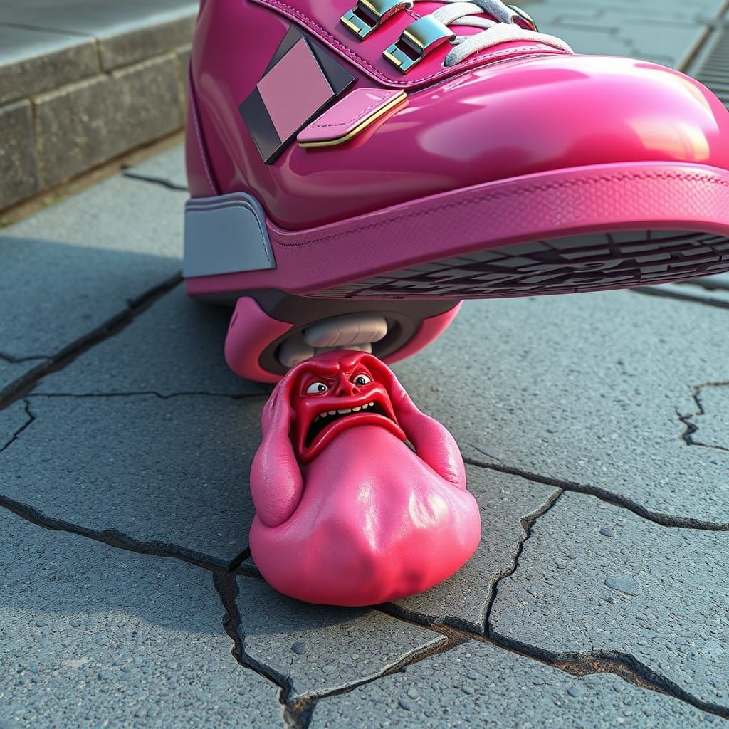 The Horror of Gum getting Stepped On  by @Talon