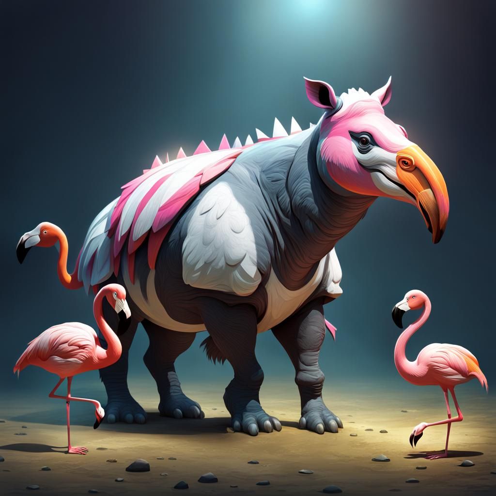 Day 32: I've infiltrated the flamingo inner circle. They sus...