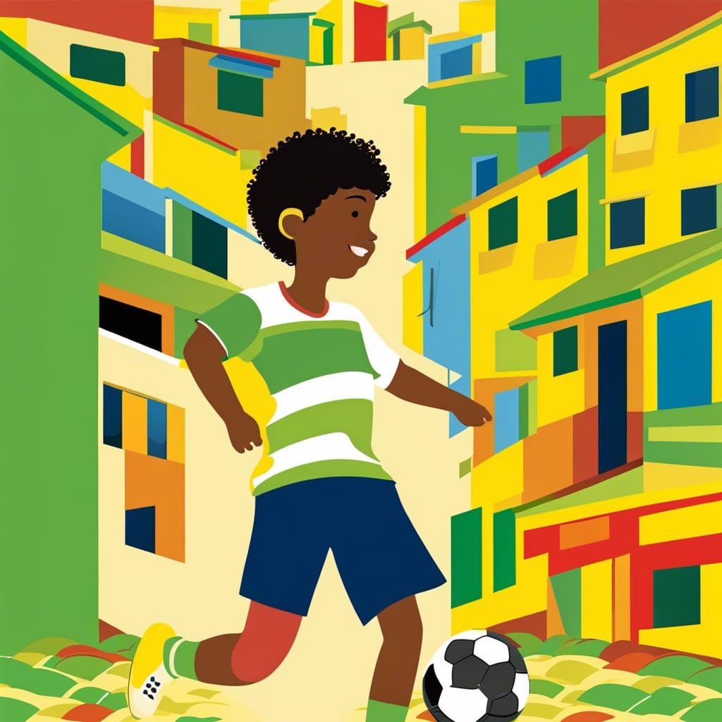 Boy playing soccer - AI Generated Artwork - NightCafe Creator