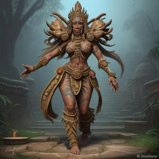 Ancient Aztec beauty, awakens from her centuries long slumbe...