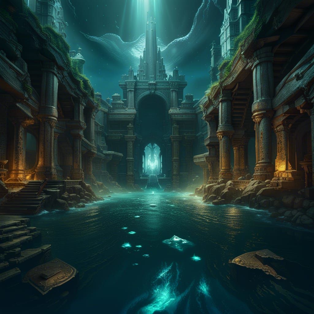 the island of atlantis - AI Generated Artwork - NightCafe Creator