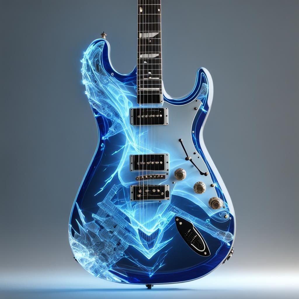 Transparent electric guitar